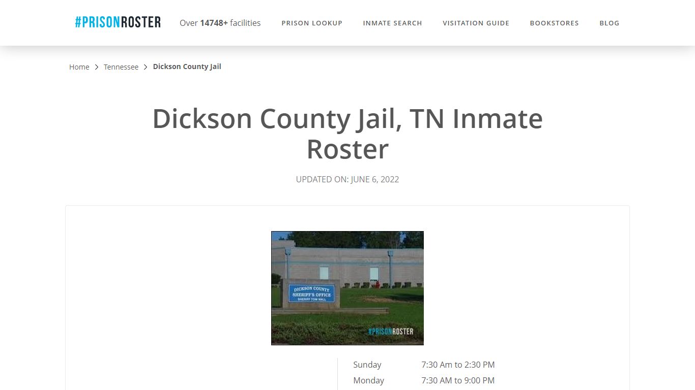 Dickson County Jail, TN Inmate Roster - Prisonroster